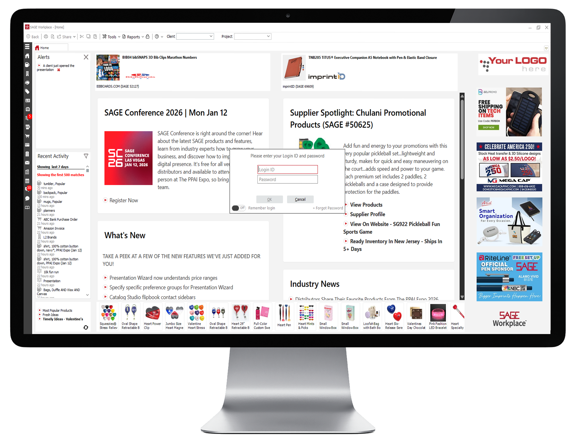 Log into your SAGE Workplace Windows app. 