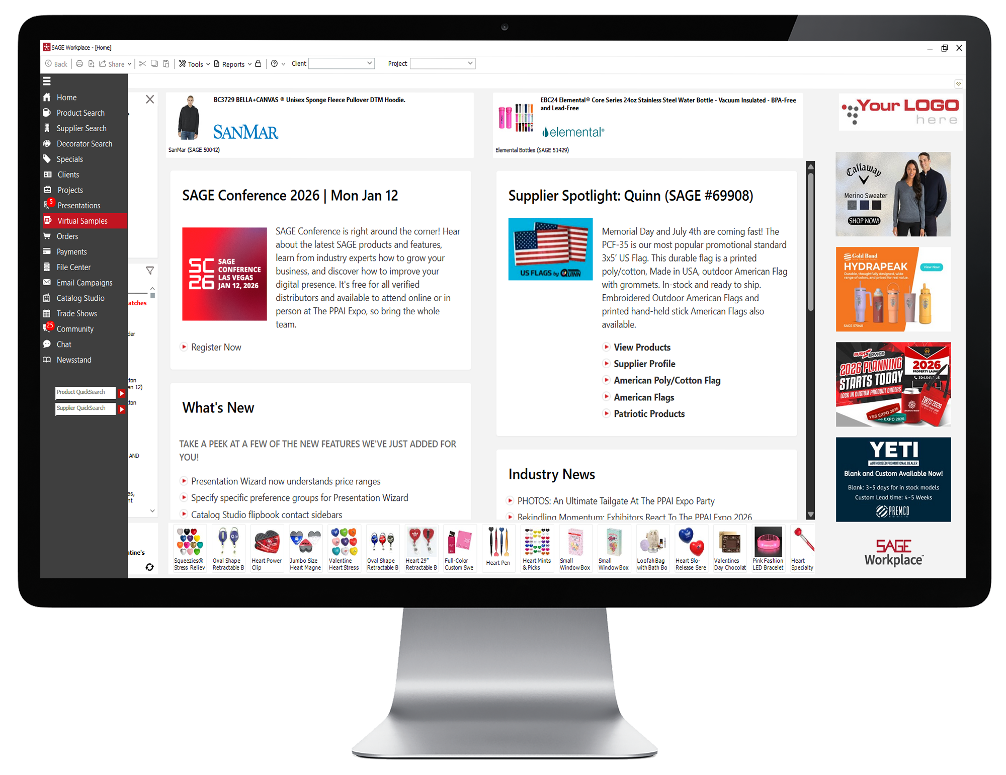 In SAGE Workplace, click on Virtual Samples in the left menu.
