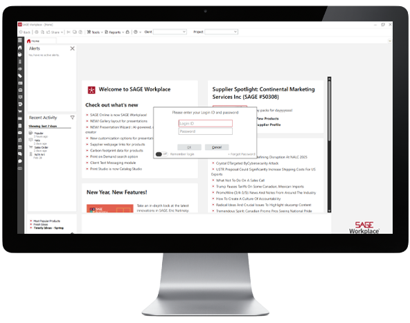 Log into your SAGE Workplace account.