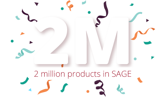 SAGE Surpasses 2 Million Products in Its Database