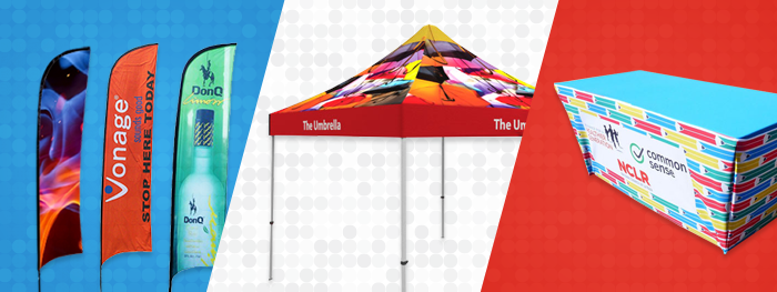 flag table tent