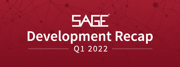 SAGE Product Update: Quarter 1 2022 Development Recap