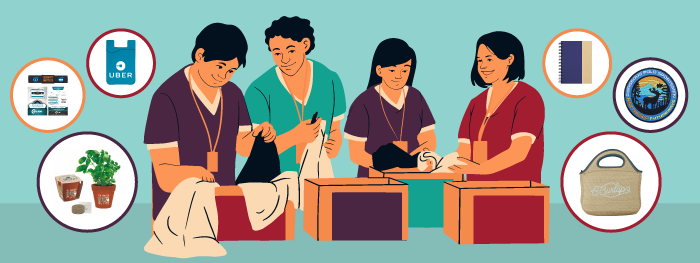 people sorting items banner