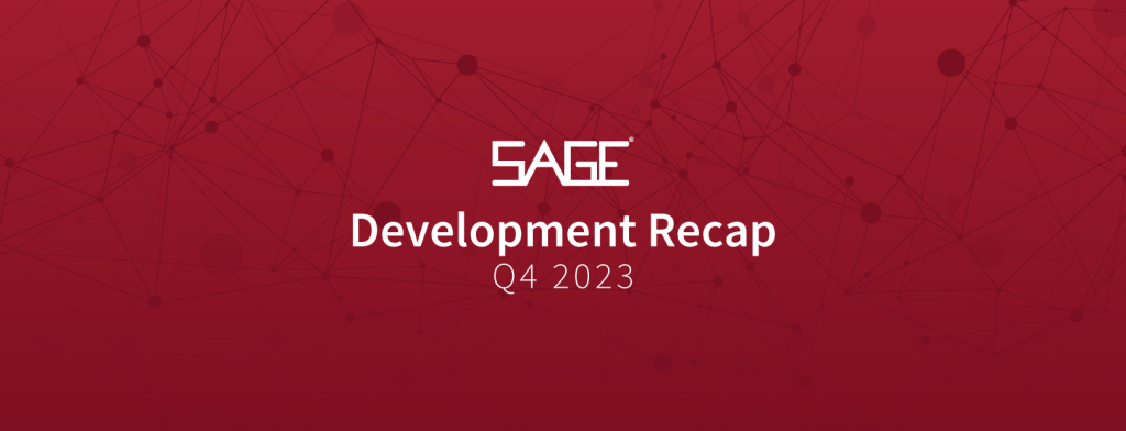 SAGE dev updates Q4