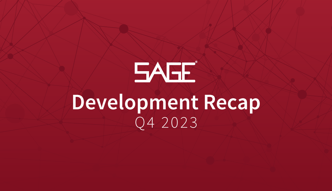 SAGE Product Updates: Q4 2023 Development Recap