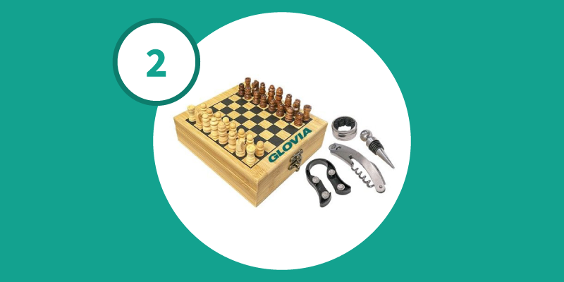 Chess Board & Wine Set