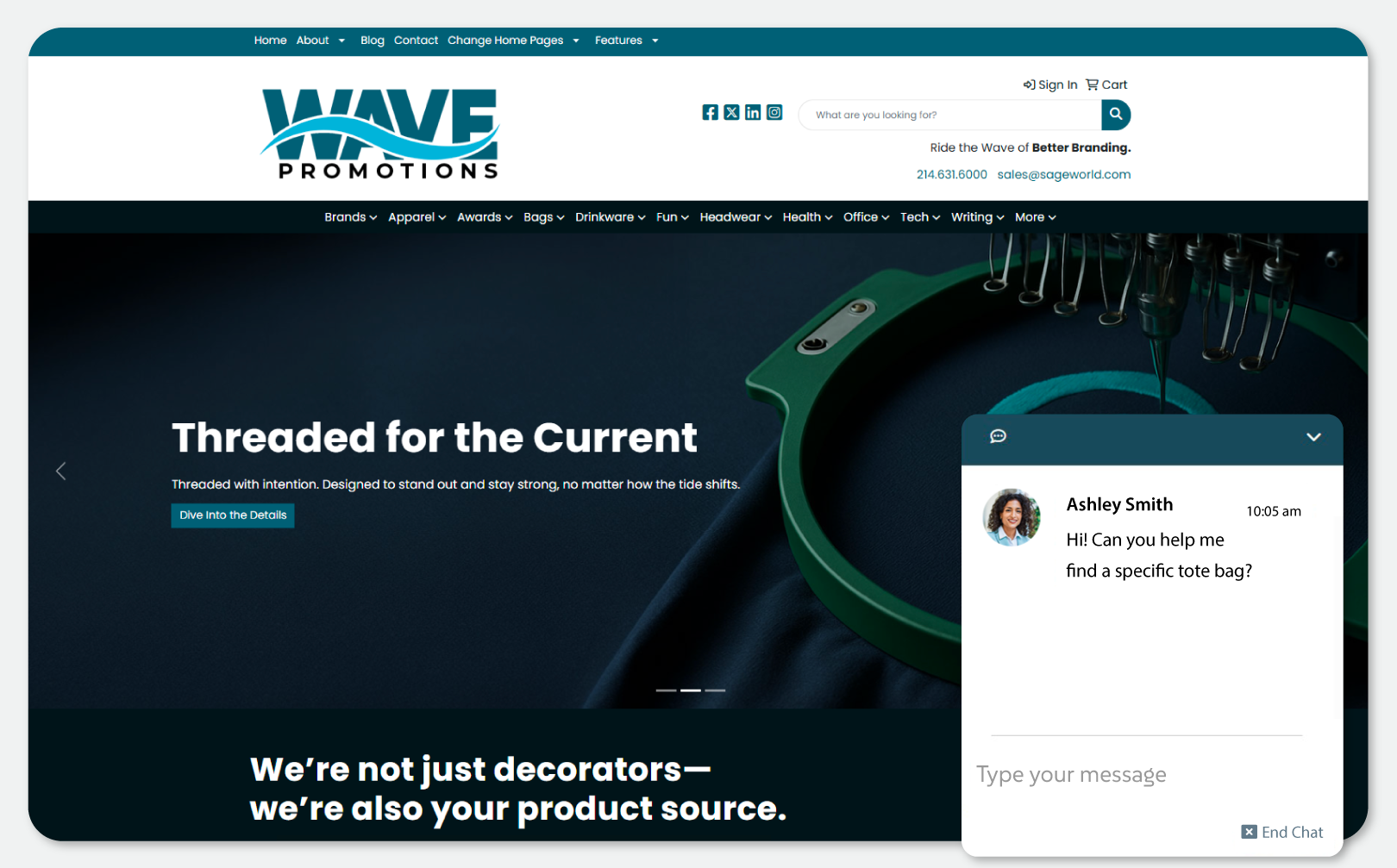 Live Chat on Website